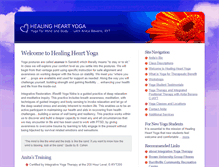Tablet Screenshot of healingheartyoga.net